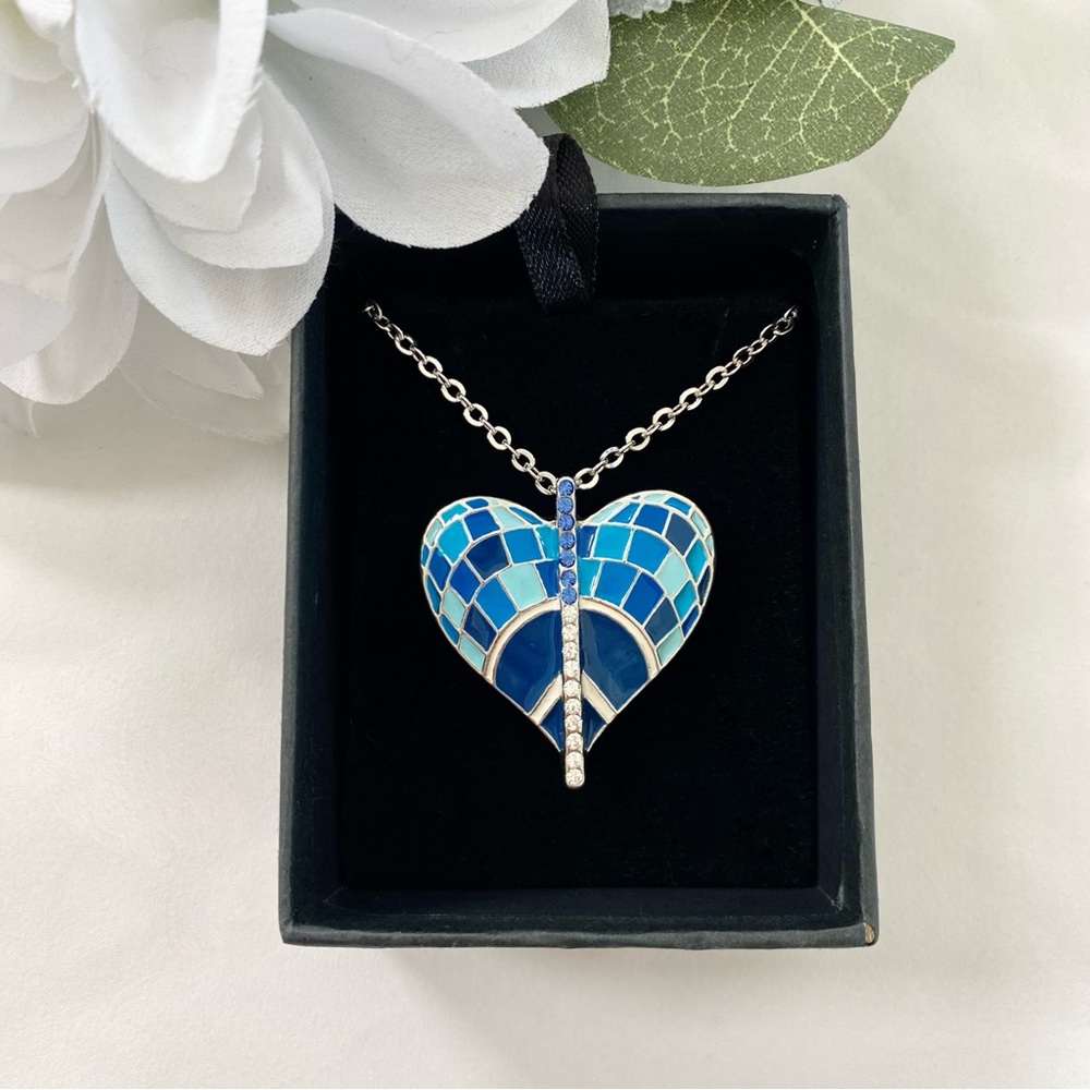NEW Zodiac Water Element Blue Swarovski Crystals Charm Necklace horoscope